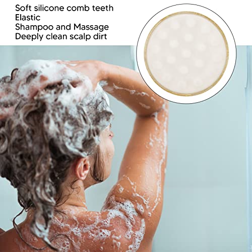 Escova de cabelo de shampoo yosoo, 3 peças Shampoo Brush Silicone Combra Cuidado de cabelo