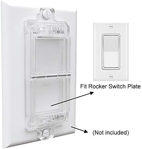 Guarda de troca de luz de roqueiro, guarda de tampa da placa de chave à prova de crianças, protege suas luzes de serem acidentalmente ligadas ou desligadas por crianças e adultos
