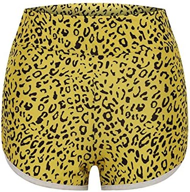 DPOIS Feminino de ginástica feminina esportes de ioga esticar shorts apertados de fundo de ginástica colorida calças quentes