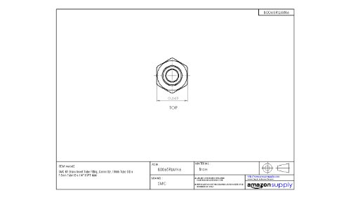 SMC KFH10N-02 Ajuste do tubo de bronze, conector, tubo de 10 mm od x 7,5 mm ID do tubo x 1/4 BSPT macho