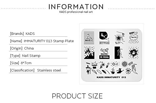 KADS Placas de estampagem Modelo de Manicure Magic Star Mágico de Manicure Imagem da unha Imagem Ferramentas de design de