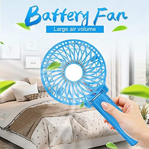 Ventilador de mão portátil portátil do lxqgr portátil operou os ventiladores de mão de mão pequena e recarregável de fãs de fãs elétricas de mão de mão de mesa de mão, vértice, preto