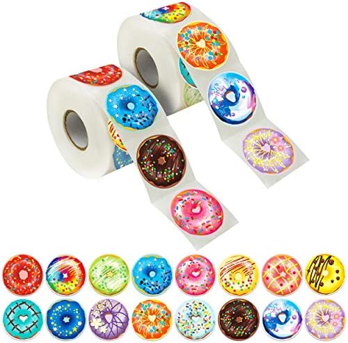 600 PCS Donut Party Decoration Recompensa Recompensa de Incentivo Motivacional Mega Pack 16 Designs com linha de perfuração