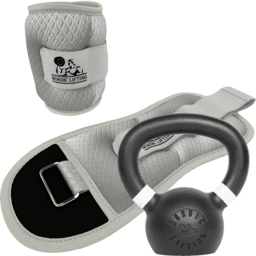 Posos de pulso no tornozelo 3lb com kettlebell 9 lb