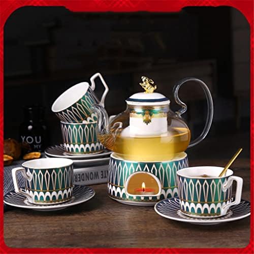 Genérico Vintage Inglês Cerâmica Tule de Cafeteira Céfil Completa Copa de Pires Conjunto de Tapa de chá China Bone Conjunto