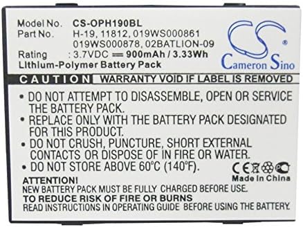 Bateria de substituição de Cameron-Sino para Opticon Barcode Scanner H16, H-16, H-16a, H-16b, H19, H-19, H19a, H-19A, H19a-en-K01, H-19B, H-19D