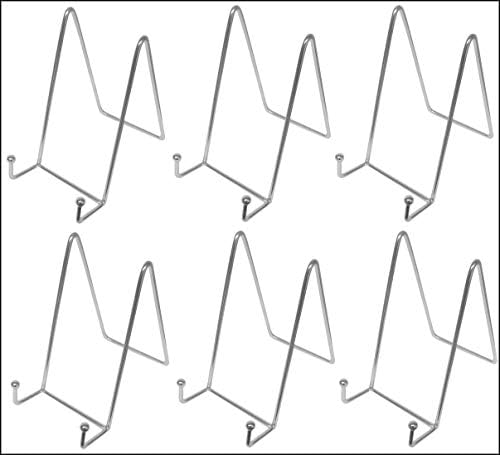 Momentos de cavalete 6 x3 arame de níquel brilhante Placa de acabamento Stand 6-Pack.