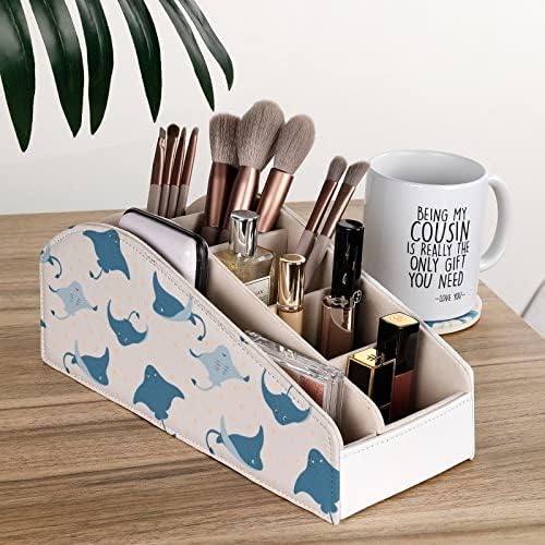 Suba Stingray Fish TV titulares de controle remoto Organizer Box Pen Pencil Storage Storage Caddy com 6 compartimento