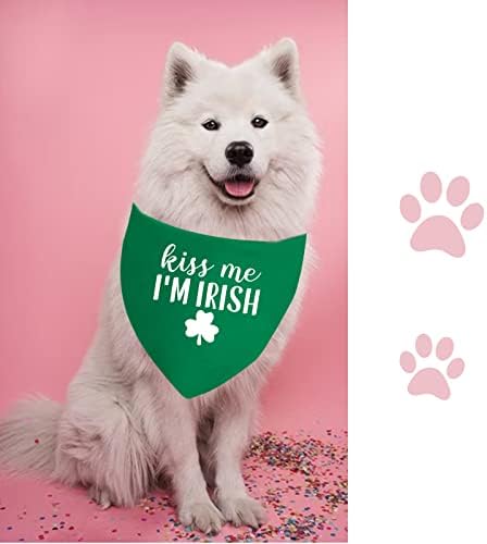 JXGZSO 1 peça do dia de St. Patrick Bandanas Irish Dog Bandana Decorações