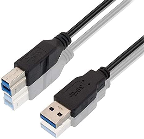 Cabo USB 3.0, cordão adaptador A a B, cabo de cabo do scanner de impressora masculina para HP, Canon, Lexmark, Epson,