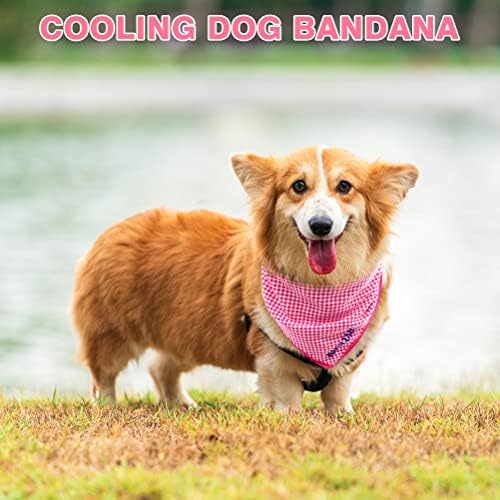 Bandana de refrigeração para cães 4 pacotes - lenço de gelo instantâneo de lenço para verão use cães cachecol para cães pequenos