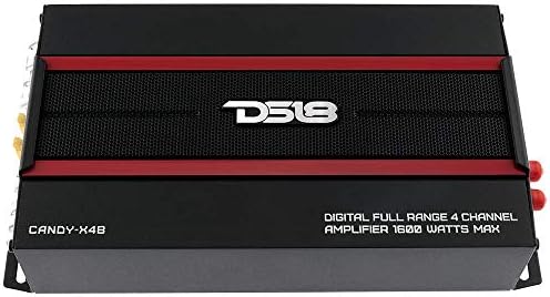 DS18 Amplificador Candy -X4b em preto - classe D, 4 canais, 1600 watts max, digital, 2/4 ohm - Não sacrifique o espaço
