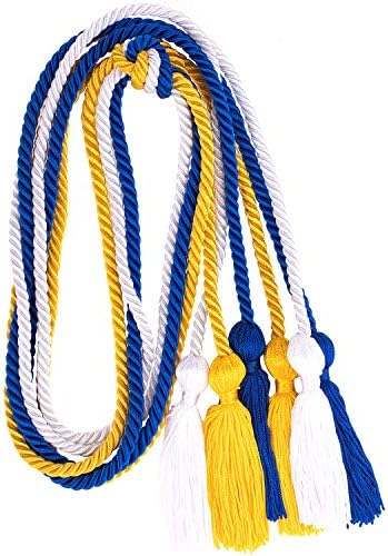 Cordos de honra de graduação de 3pcs de 3pcs, cordões de honra de rayon com borlas para dias de pós -graduação e fotografia