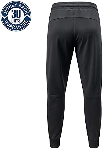Calças de joggers masculinos de linspllo com bolsos de zíper calças de lã atléticas diminuíram as calças de moletom para homens