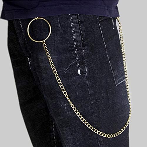 CEQINY 3PCS Jeans de bolsa Cadeias Mulheres calças Correla Corrente Corrente Corrente Corrente Hip Hop Punk Chain