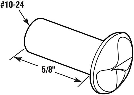 Sentry Supply 642-0454 porca de barril de ida, 10-24 x 5/8 polegadas, aço inoxidável