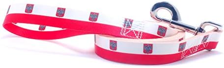 Colarinho de cachorro e coleira definida com a bandeira da Polônia | Ótimo para férias polonesas, eventos especiais, festivais,