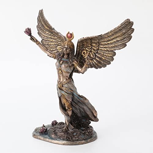 Design Veronese 11 3/8 deusa egípcia Isis Resin Sculpture Cast Bronze acabamento