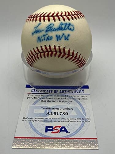 Lew Burdette Braves Cardinals assinados autógrafo oficial MLB Baseball PSA DNA - Bolalls autografados