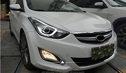 GOWE STILING DE CARRO PARA 2012-2017 HYUNDAI ELANTRA FILLOVERSIONAIS STRIPLETER TURN LED LIGHT LELTLUGL DRL BI Xenon Lente Alta Baixa