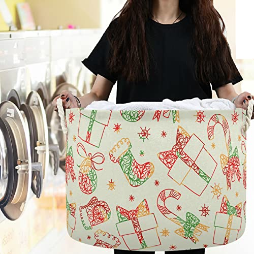 Visesunny Christmas Randa Cestas de tecido Bin Storage Storage Storage Storage Storage Basket Rouses Selves Basket para banheiro,