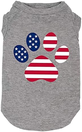 Roupos de cachorro bandeira americana impressa para camisa de cachorro picolé 4 de julho Camisetas gráficas engraçadas Tortinhas