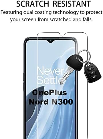 Suttkue para OnePlus Nord N300 5G Protetor de tela com protetor de lente da câmera, 9H Duridade anti-arranhão de vidro