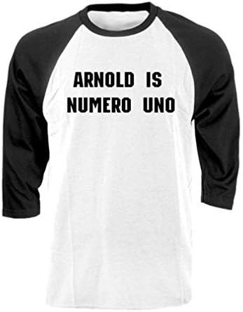 Arnold é Numero Uno - Campeão de levantamento de peso - Cotton Ringer Tee