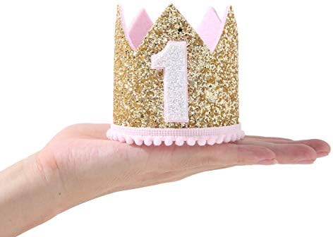 Waouh 1º aniversário de coroa de aniversário para bebê - decoração de festa de primeiro aniversário para show de bebês,