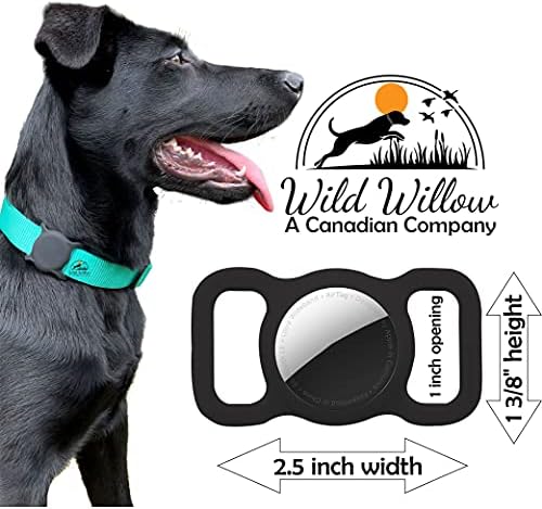 Caso de tags de ar capa protetora para Apple Airtag por Willow Willow Pet Dog Cat Collar Anti-Perd GPS Tracker Loop Protector…