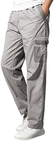 Men calça de moletom com calça de calça de corda de corda de coragem de cor sólida esportes soltos de esportes de bolso masculino,