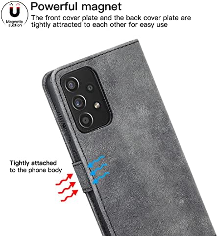 Caixa da carteira para o híbrido de capa de telefone do Samsung Galaxy A52 5G Flip Hybrid [PU Leather+TPU Bumper] [3