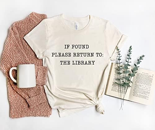 Se encontrado, por favor, volte à camisa da biblioteca, tee de bibliotecas, tee de aniversario para leitura