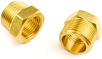 SDTC Tech 2-Pack Brass Bushing Reducedor Adaptador de 3/4 polegadas NPT Male Thread para acessórios de tubo de linha