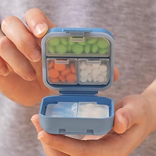 2 Pacote de pacote de pílula à prova d'água, organizador diário de pílula de vitamina, caixa de comprimidos portátil, suporte