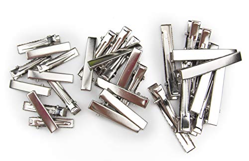 Tudo em um kit de clipe de cabelo DIY: tamanho variado, kit de clipe de jacaré plano, tamanho 30pcs