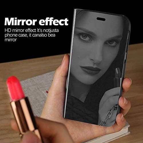 Compatível com a capa Samsung Galaxy A03s Flip Leather Cover Clear S-View Espelho à prova de choque com copes de telefone de proteção