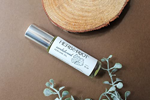 Rollerball de óleo de perfume de sândalo | Fragrância de nota única | Herb & Root