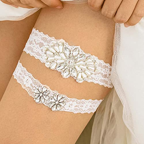 Campsis Bling Bling Bling Shinestone Lace Garter Set