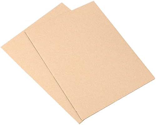 Japchet 200 pacote de 6 x 4 polegadas folhas de papelão corrugadas, retângulos de papelão corrugado e liso de papelão de papel kraft,