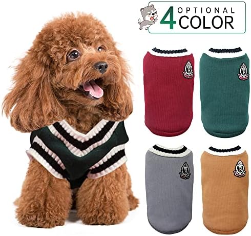 Dog Cat Sweater Style Style Teddy malha colete filhote filhote de roupas de inverno roupas de roupa quente para pequenos cães grandes