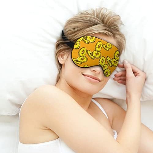 Máscara de olho de abacaxi de desenho animado para o Blackout Night Blackfold com cinta ajustável para homens mulheres viajam