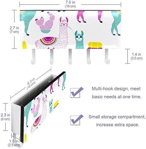 Ganchos de cabide do casaco, ganchos de parede de lhama brancos de alpaca, lenços de toalha na parede da prateleira