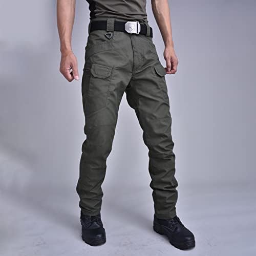 Calças de carga casual masculinas Flex Exército Camo Calças Militares Estabelecer Cargo Estriado Combate Pantagens de Trabalho de