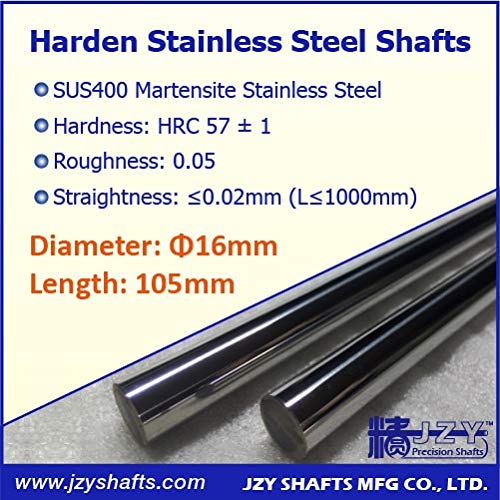 OCHOOS DIA 16MM L105MM 3PCS/LOT SUS400 Eixo de aço inoxidável Eixo endurecido HRC55-58 Haste de aço inoxidável de alta precisão