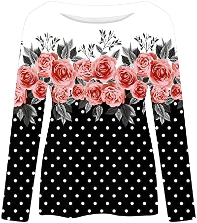 Tops fofos de outono para mulheres O-Gobes de Natal Prinha Soletomart Retro plus size tampa longa camisetas para mulheres