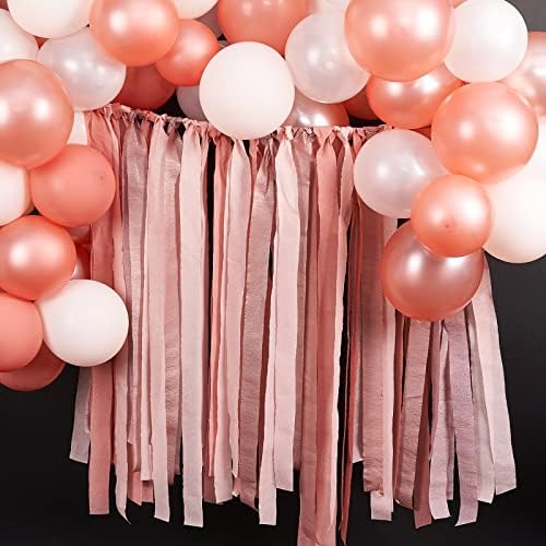 Partywoo Crepe Streamers 8 Rolls e Brown Star Balloons 6 PCs