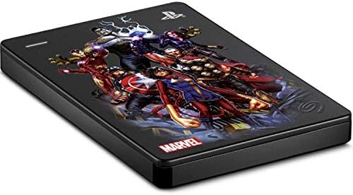 Seagate Game Drive for PS4 Marvel's Avengers Le - Vingadores Assemble 2TB disco rígido externo - USB 3.0, cinza metálico, compatibilidade