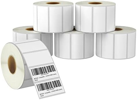 Betckey - 2,25 x 1 pasta de arquivo e rótulos multiuso compatível com impressora de etiqueta Zebre/Rollo, adesivo premium
