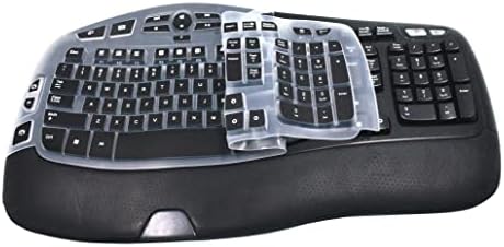 Tampa de teclado de silicone para desktop Ultra Fin Fin Fine Compatível com Logitech K350 MK550 MK570 Teclado de onda sem fio